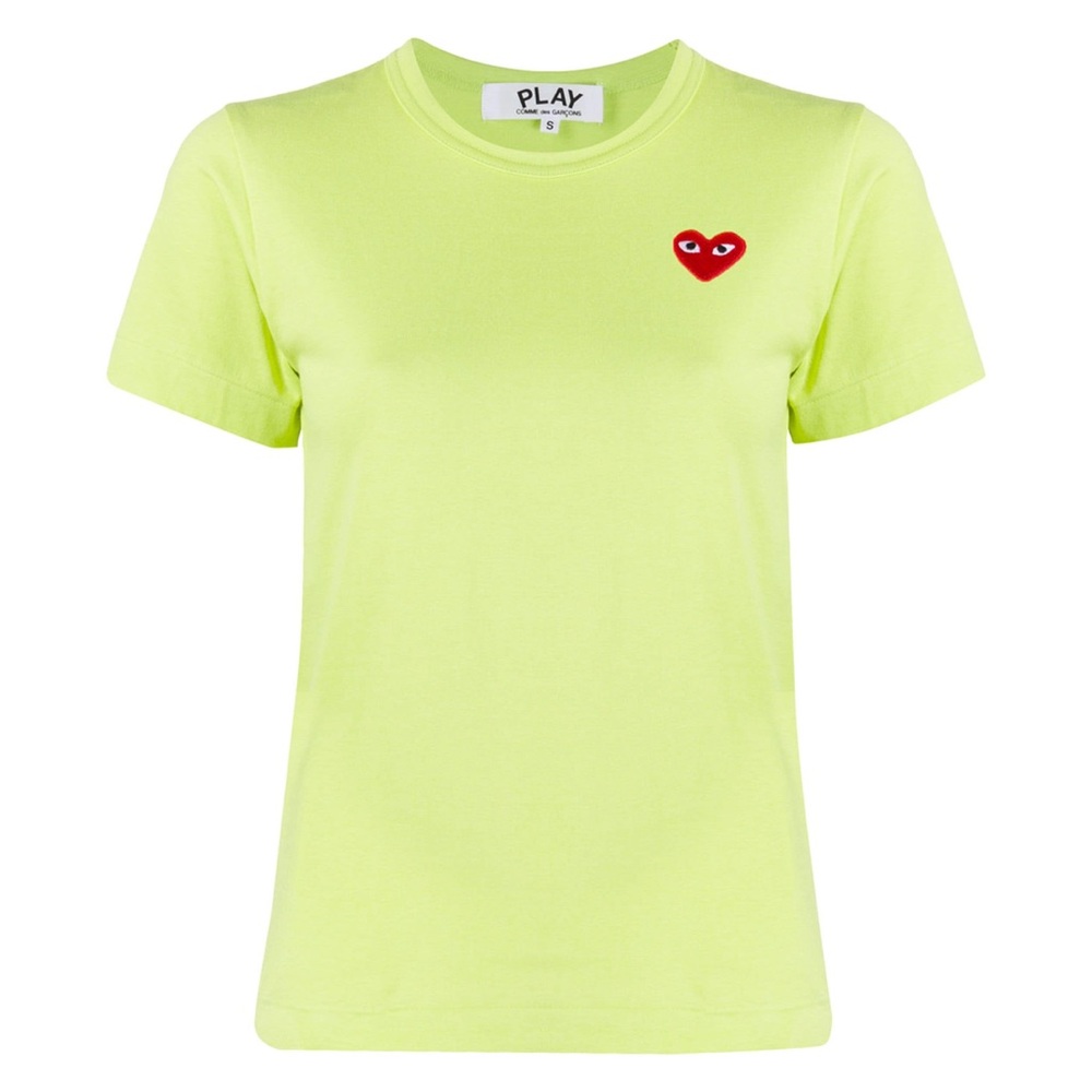 Comme Des Garcons Play logo-patch crew neck T-shirt NWT